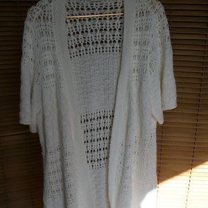 Cato Crocheted Long Open Sweater/Jacket with no buttons 100% cotton Size 22/24W